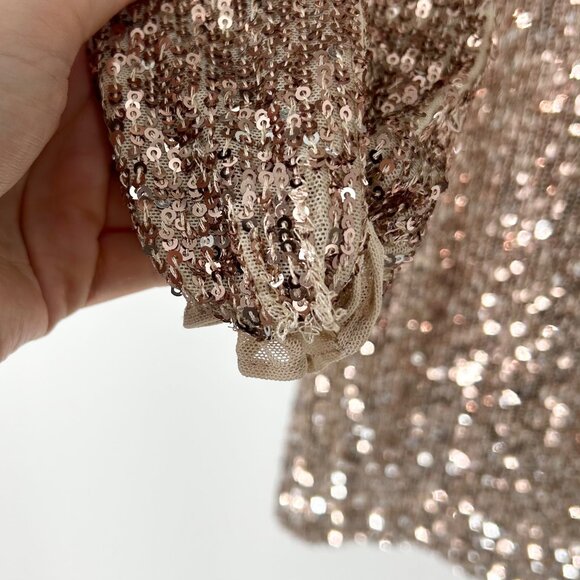NWT BHLDN Anthropologie Carys Ombre Sequin Long Sleeve Mini Dress - Picture 11 of 12